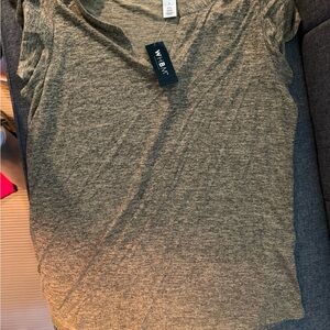 White House Black Market Gray Fitted Tee